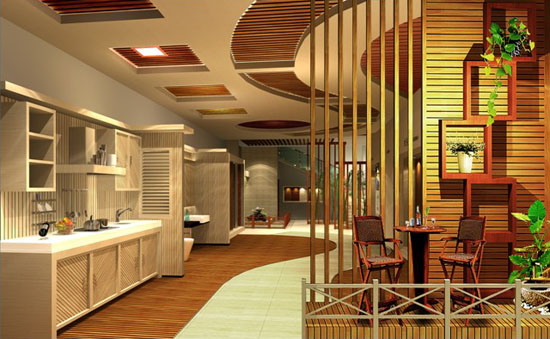 生態木吊頂效果圖